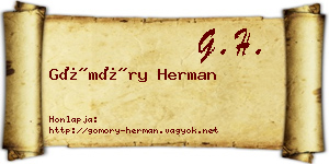 Gömöry Herman névjegykártya